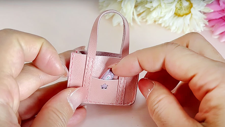 【MINI DIY】1/6サイズ本革トートバッグを作ろうLet’s make a miniature leather tote bag